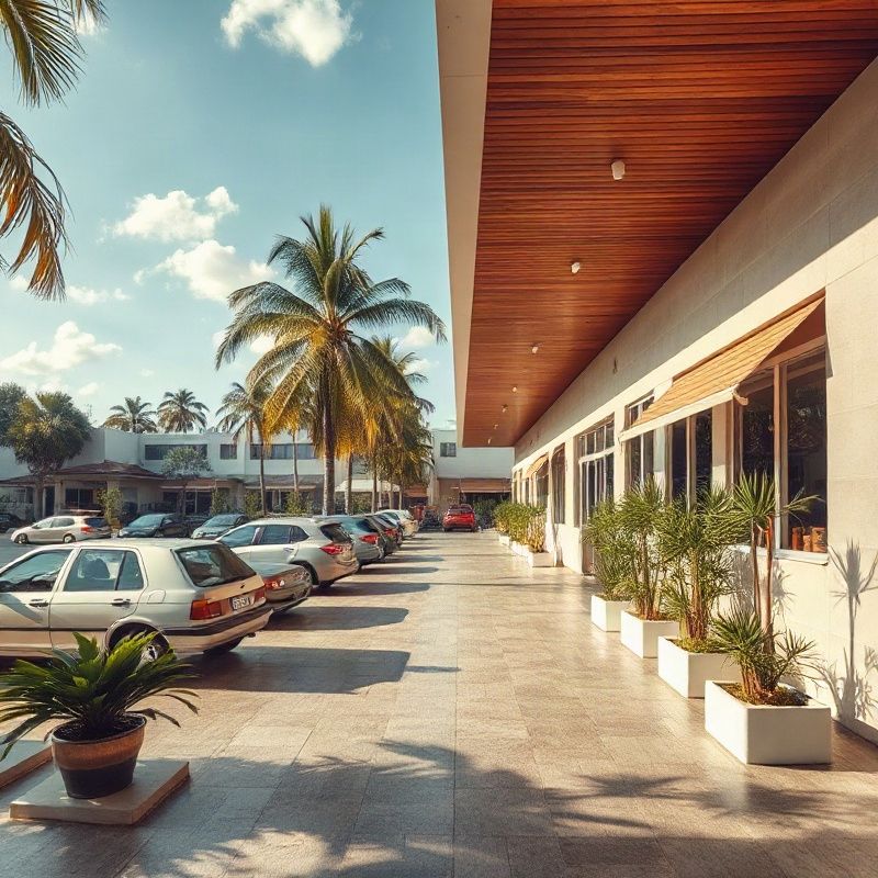 Itens organizados em prateleira comercial